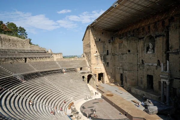 Théâtre antique d'Orange - ancient Roman theater in Orange, southern France — стокове фото
