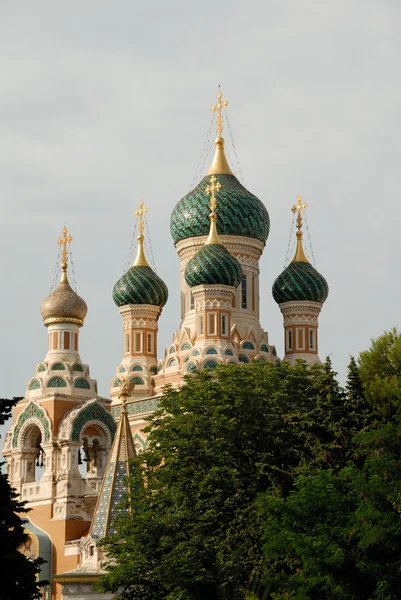 Russian Orthodox Cathedral in Nice, France — Stock Photo, Image