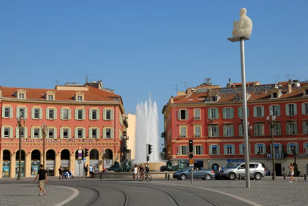 View of the Place Masséna in Nice, France — 图库照片