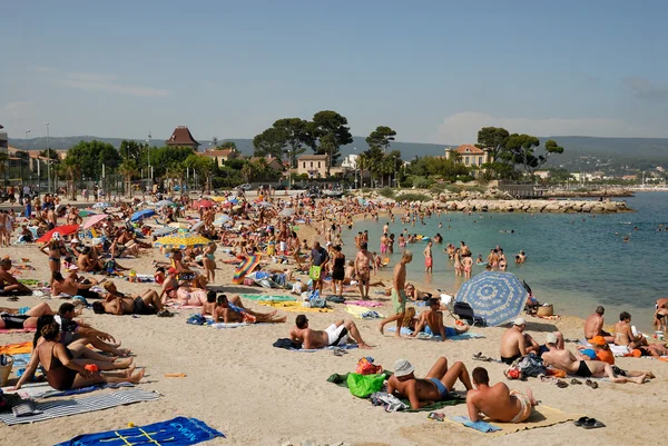Beach life in La Ciotat, southern France — Stock Photo, Image