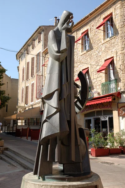 Статуя Нострадамуса в салон де Прованс, Франція — стокове фото