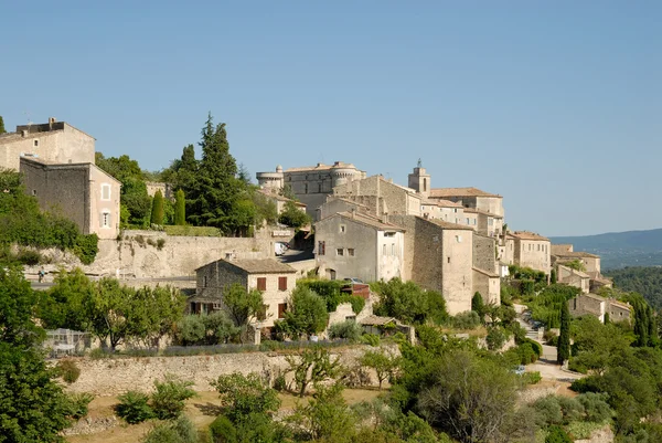 Вид на средневековый город Гордес на юге Франции — стоковое фото