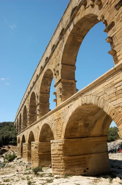 Römisches Aquädukt pont du gard in Frankreich — Stockfoto