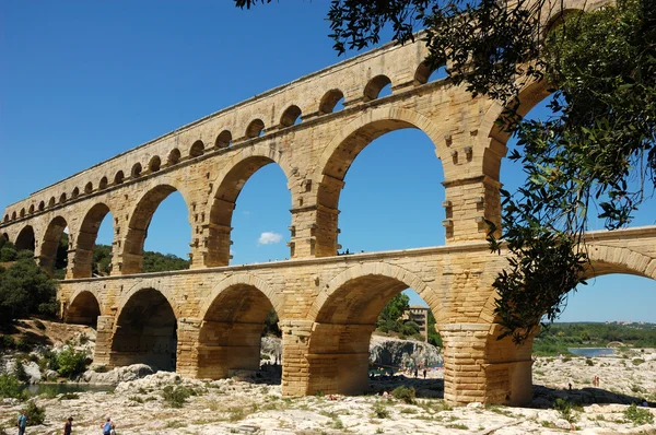 Rzymski akwedukt pont du gard, Francja — Zdjęcie stockowe