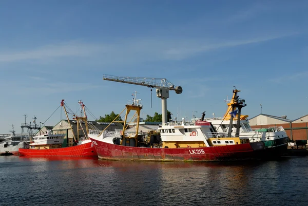 Barcos de pesca en el puerto de Den Helder, Países Bajos —  Fotos de Stock