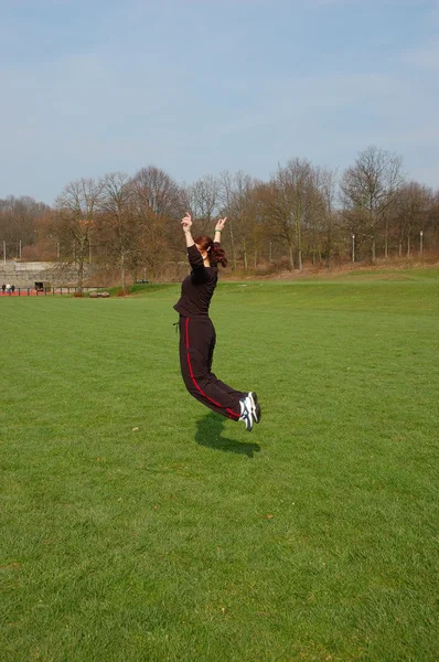Girl Jumping — Stock Photo, Image