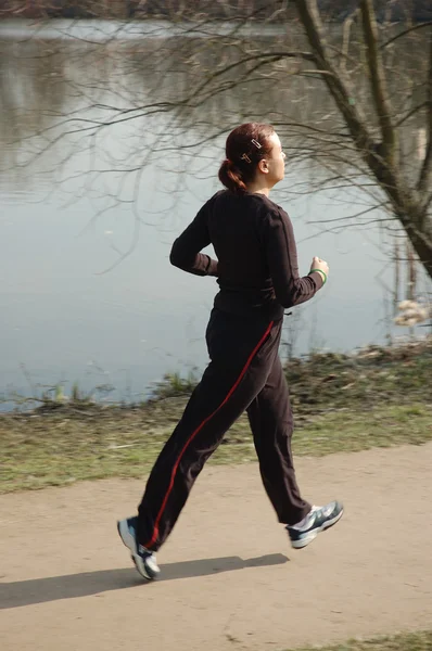 Lány jogging — Stock Fotó