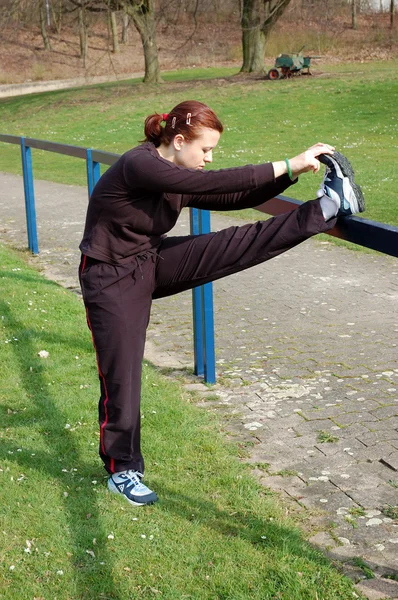 Girl Stretching — Stock Photo, Image