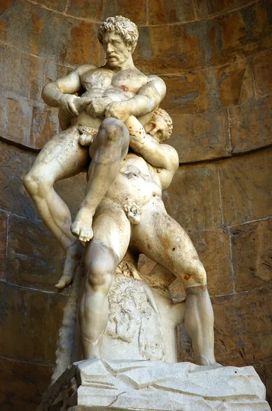 Starověké socha ve Florencii, Itálie — Stock fotografie