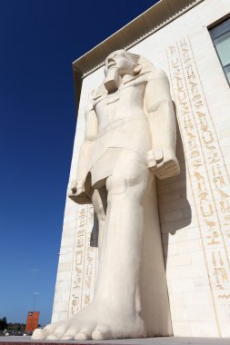 Egyptian statue at WAFI Mall in Dubai clipart