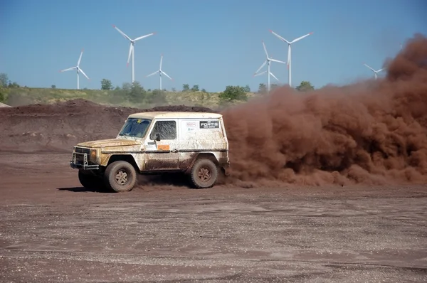 Mercedes Benz G Class at offroad rally competition — Stock Photo, Image