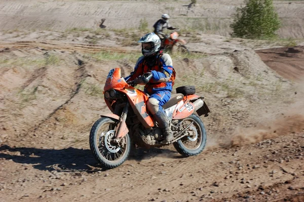 Enduro motocross Yarışması binici — Stok fotoğraf