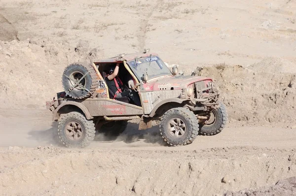 Jeep Wrangler en competición de rally offroad — Foto de Stock