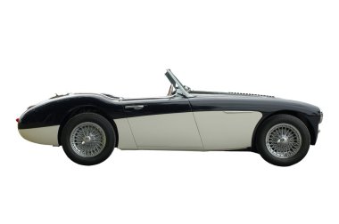 Austin Healy 3000 isolated over white background clipart