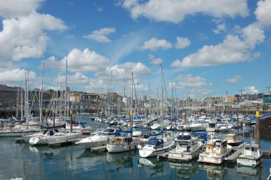 Marina in Plymouth, England clipart