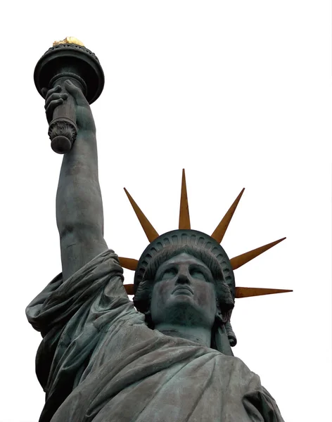 Beyaz arka plan üzerinde izole Özgürlük heykeli — Stok fotoğraf