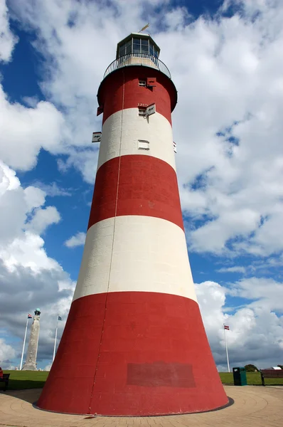 Schmierereien Leuchtturm auf Plymouth Hacke — Stockfoto