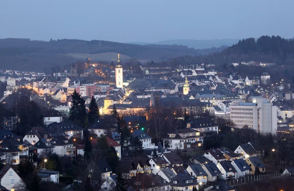 Ciudad de Siegen en Renania del Norte-Westfalia, Alemania — Foto de Stock