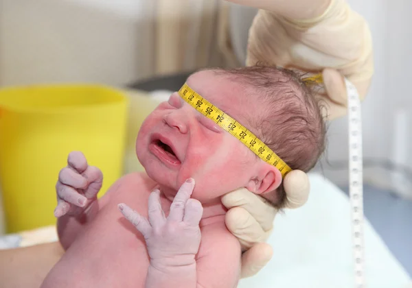 Badania noworodka w pokoju — Zdjęcie stockowe