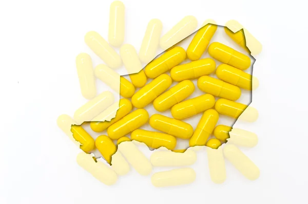 Карта нігеру з таблетками у фоновому режимі для здоров'я і — стокове фото