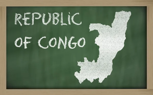 Карта Конго на доске — стоковое фото
