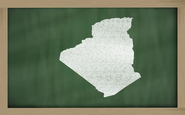 Umrisskarte von Algerien auf Tafel — Stockfoto