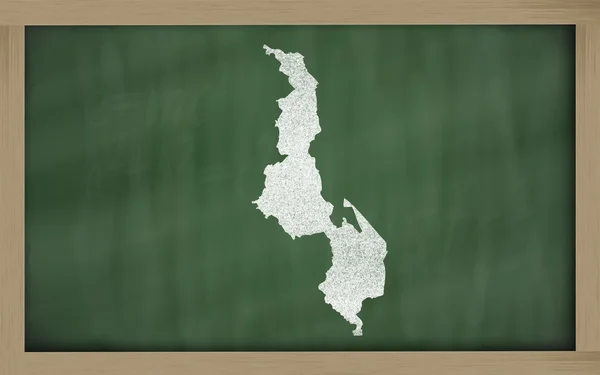 Mappa generale del Malawi sulla lavagna — Foto Stock