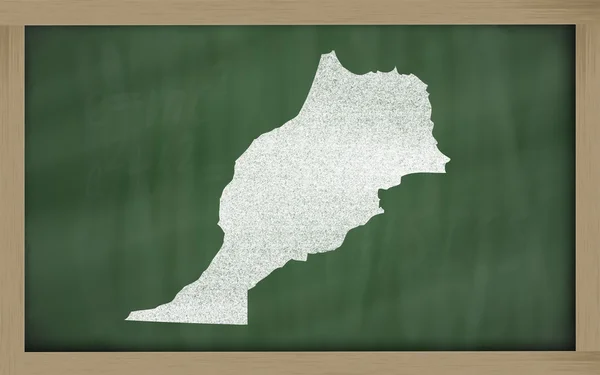 Anahat yazı tahtası üzerinde Fas Haritası — Stok fotoğraf