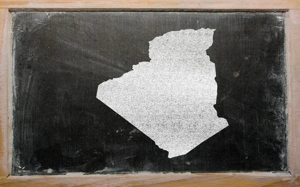 Overzicht-kaart van Algerije op blackboard — Stockfoto