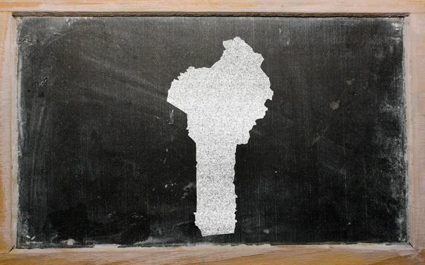 Περίγραμμα του Μπενίν στο blackboard — Φωτογραφία Αρχείου