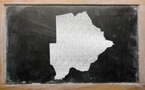 Mapa do esboço de botswana no quadro negro — Fotografia de Stock