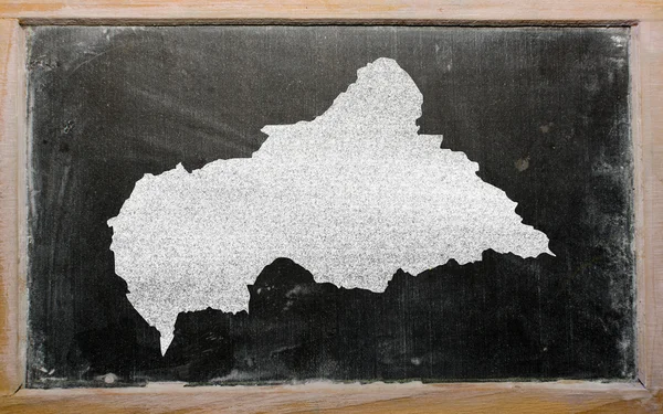 Anahat yazı tahtası üzerinde Orta Afrika Cumhuriyeti haritası — Stok fotoğraf