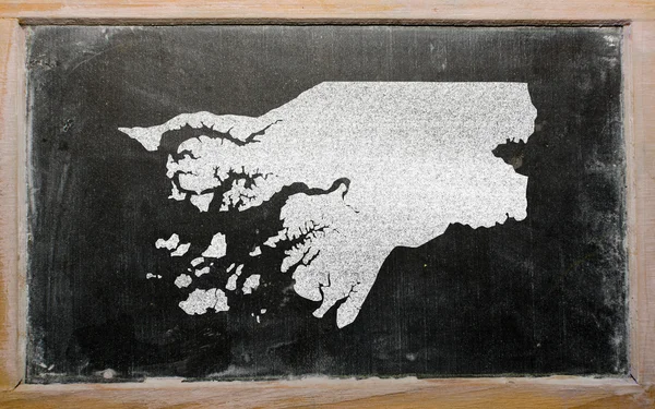 Mapa do esboço de guiné bissau em quadro-negro — Fotografia de Stock