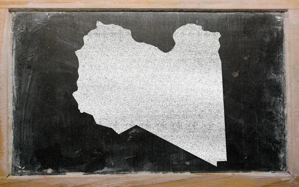 Карта Ливии на доске — стоковое фото