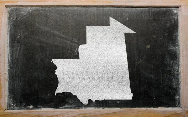 黒板にモーリタニアの概要マップ — ストック写真