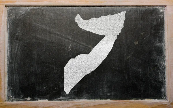 黑板上的索马里大纲地图 — 图库照片