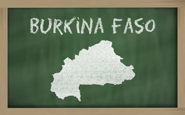Περίγραμμα της Μπουρκίνα Φάσο στο blackboard — Φωτογραφία Αρχείου