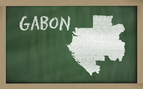 Mapa przeglądowa Gabonu na tablicy — Zdjęcie stockowe