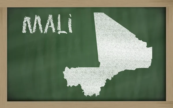 Mapa przeglądowa Mali na tablicy — Zdjęcie stockowe