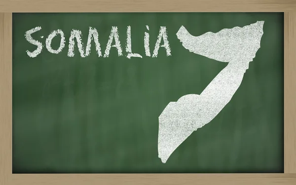 黒板にソマリアの概要マップ — ストック写真