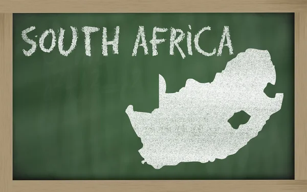 Περίγραμμα της Νότιας Αφρικής σε πίνακα — Φωτογραφία Αρχείου
