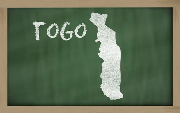 Anahat yazı tahtası üzerinde togo Haritası — Stok fotoğraf