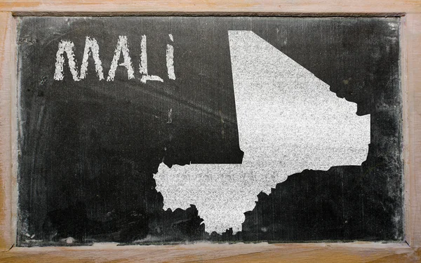 Карта Мали на доске — стоковое фото