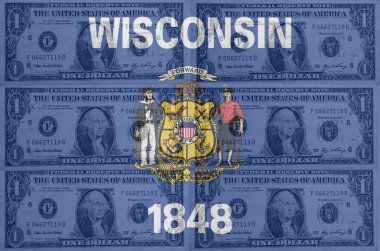 bize şeffaf dolarlık banknotlar ile wisconsin bayrak devleti