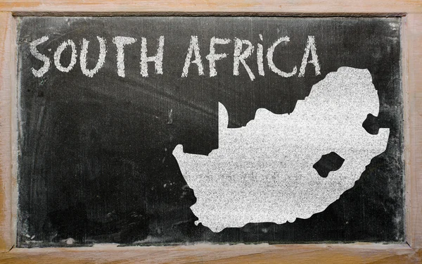 Anahat yazı tahtası üzerinde Güney Afrika Haritası — Stok fotoğraf