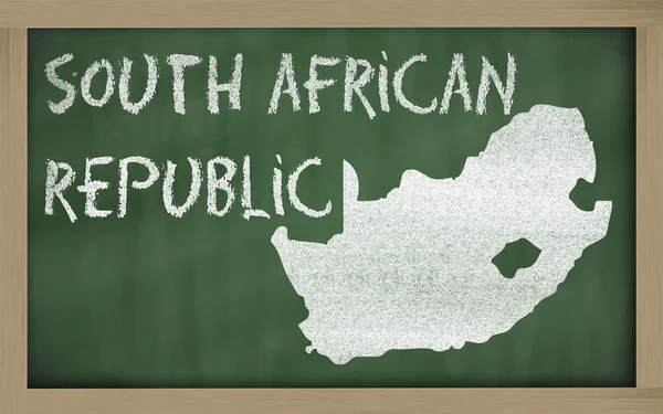 Übersichtskarte von Südafrika auf Tafel — Stockfoto