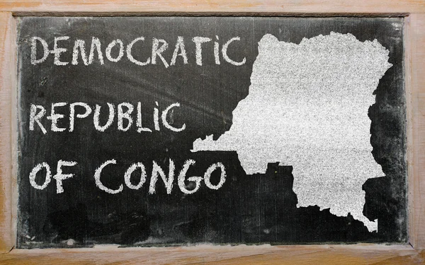 Anahat yazı tahtası üzerinde Kongo Haritası — Stok fotoğraf