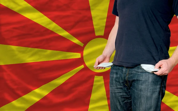 Recession impact on young man and society in macedonia — Stock Photo, Image