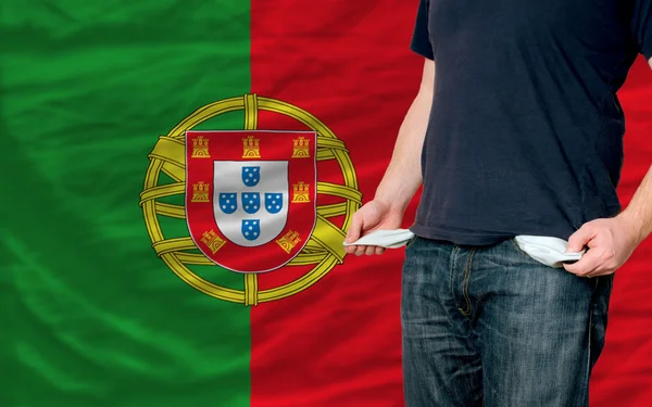 Recession impact on young man and society in portugal — Stock Photo, Image