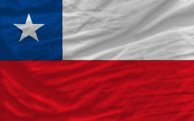 Complete waved national flag of chile for background clipart